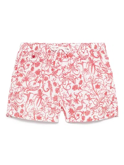 KITON FLORAL-PRINT SWIM SHORTS