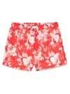 Kiton Floral-print Swim Shorts In Red