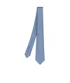 Kiton Micro Pattern Blue Diamond Tie In Blue