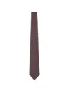 Kiton Floral-pattern Seven-fold Tie In Brown