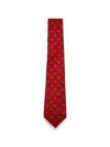 Kiton Floral-pattern Silk Tie In Red