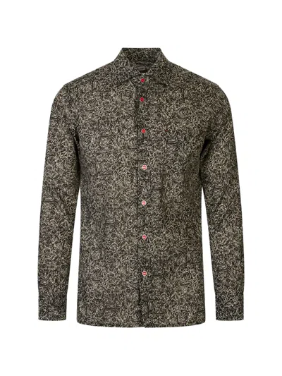 Kiton Floral-print Long-sleeve Shirt In Multi