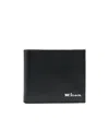 Kiton Logo-lettering Leather Wallet In Black