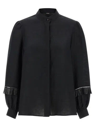Kiton Fringed Shirt Shirt And Blouse Black
