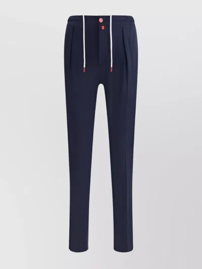 Kiton Front Pleated Cotton Trousers