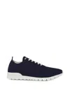 Kiton Front-lace Sneakers In Blue