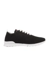 Kiton Fully-perforated Low-top Sneakers In Black