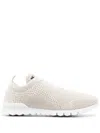 Kiton Fully-perforated Low-top Sneakers In Neutrals