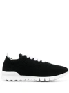 Kiton Fully-perforated Low-top Sneaker In Black