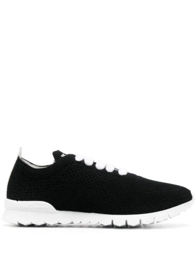 Kiton Fully-perforated Low-top Sneaker In Black