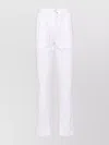 Kiton Gabardine Drawstring Men's Trousers In White