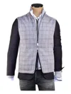 Kiton Gange Reversible Checked Vest In Gray