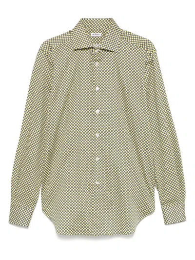 Kiton Geometric-pattern Shirt In Blue