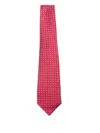 Kiton Geometric-patterned Silk Tie In Red