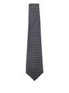Kiton Geometric-patterned Tie In Black