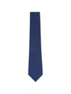 Kiton Geometric-pattern Silk Tie In Blue