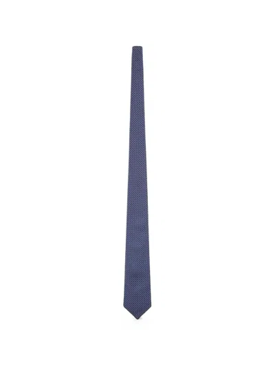 KITON GEOMETRIC-PATTERN SILK TIE