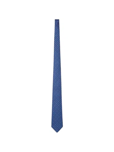 KITON GEOMETRIC-PATTERN SILK TIE