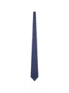 Kiton Geometric-pattern Silk Tie In Blue