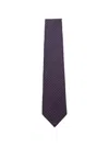 Kiton Geometric-pattern Silk Tie In Blue