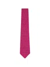 Kiton Geometric-pattern Silk Tie In Pink