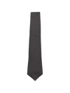 Kiton Geometric-pattern Tie In Black