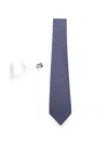 Kiton Geometric-pattern Tie In Blue