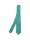 Kiton Geometric-pattern Tie In Blue