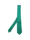 Kiton Geometric-pattern Tie In Green