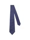 Kiton Geometric-pattern Tie In Metallic