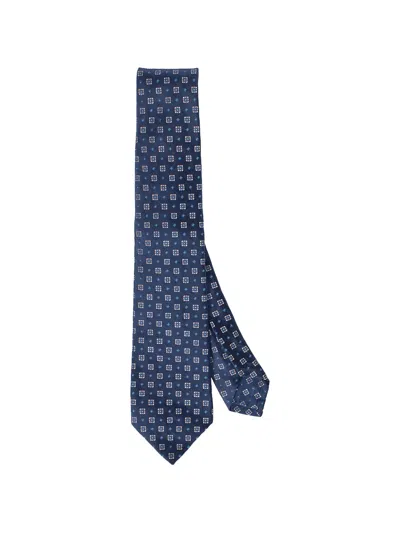 Kiton Geometric-pattern Tie In Multi