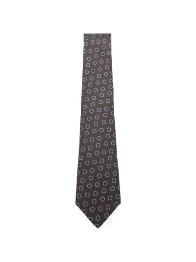 Kiton Geometric-pattern Tie In Multi
