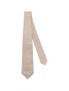 Kiton Geometric-pattern Tie In Orange