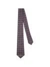 Kiton Geometric-pattern Tie In Pink