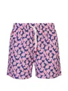 Kiton Geometric-print Drawstring Swim Shorts In Multi