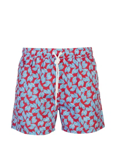 Kiton Geometric-print Drawstring Swim Shorts In Multi