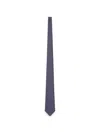 Kiton Fabric Tie With Micro Geometric Pattern In Gray