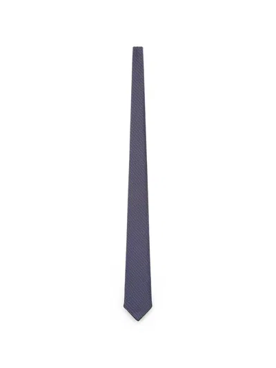 Kiton Geometric-print Silk Tie In Gray