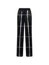 Kiton Grid-print Drawstring Trousers In Black