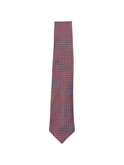 Kiton Geometric-print Tie In Metallic