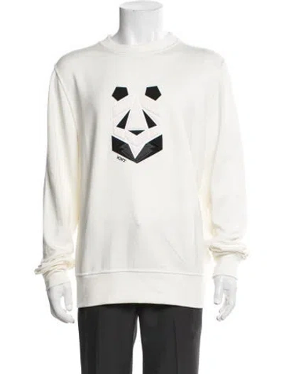 Pre-owned Kiton Graphic Print Crew Neck Sweatshirt In Neutral
