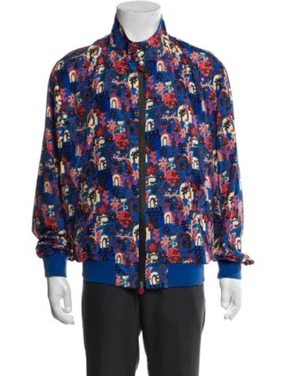Pre-owned Kiton Graphic Print Jacket In Blue