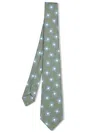 Kiton Green Silk Tie With Geometric Pattern In Green