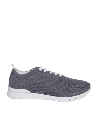 Kiton Grey Classic Lace-up Sneakers In Gray