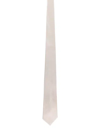 Kiton Grey Cotton Tie In Gray