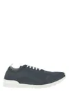Kiton Fits Mesh Sneakers Pull Tab Rubber Sole In Gray