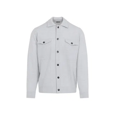KITON GREY WOOL JACKET