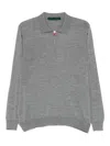 Kiton Grey Wool Pole In Gray