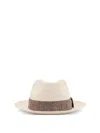 Kiton Straw Panama Hat In White