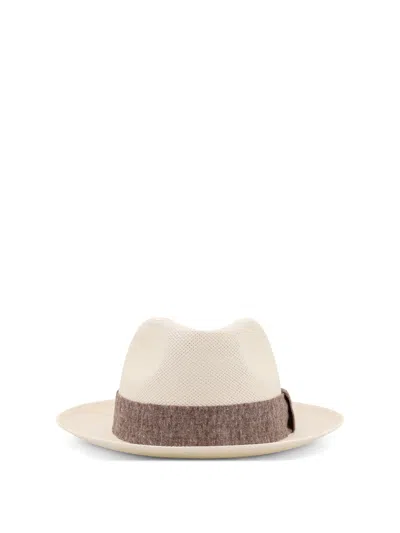 Kiton Straw Panama Hat In Brown